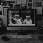 Professional working on a laptop in a home office