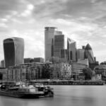 City of London financial district seen across the River Thames