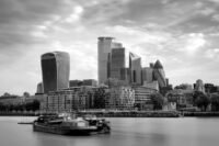 City of London financial district seen across the River Thames